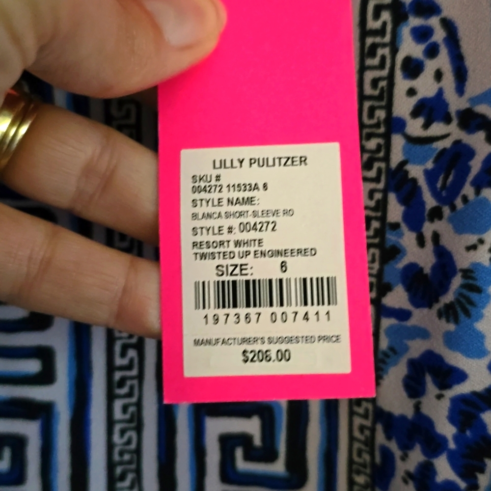 Blanca Stretch Romper Lilly Pulitzer Size 6 - Picture 6 of 6